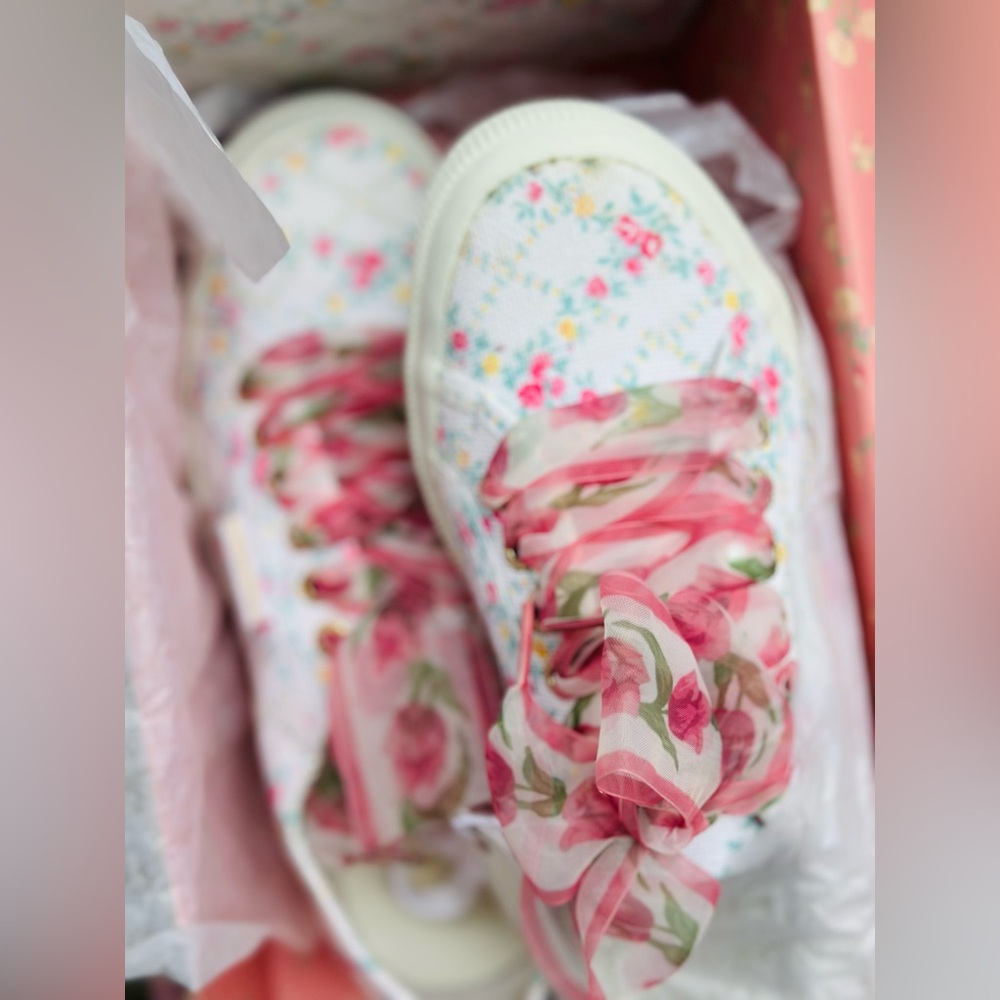 LoveShackFancy x Superga 2750 Fancot Floral Sneaker - Green Leaf - Picture 5 of 5